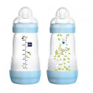 Double Pack First Bottle 260ml Boys - Mam