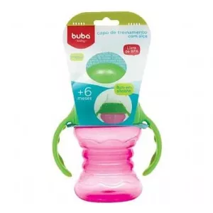 Copo de Treinamento com Alça Rosa 200ml - Buba