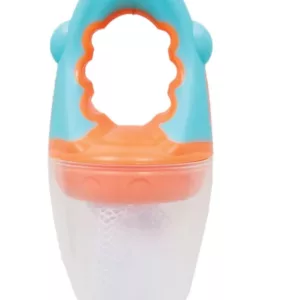 Alimentador Porta Frutinha Baby Azul com Laranja - Buba Toys