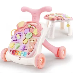 Andador Didático Vira Mesinha 2 Em 1 Rosa - Baby Style