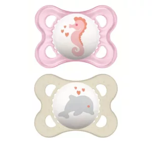 Chupeta Original Coleção Deep Sea Rosa e Branca 0-6m - Mam
