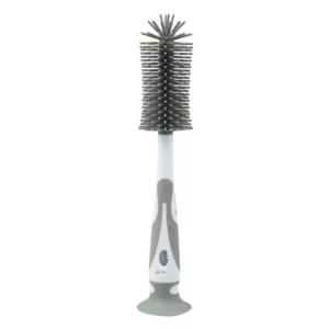 Escova de Mamadeira Premium Em Silicone Cinza - Clingo
