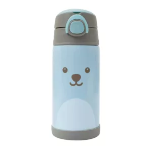 Garrafa Térmica Parede Dupla com Canudo Gumy Azul 420ml - Buba