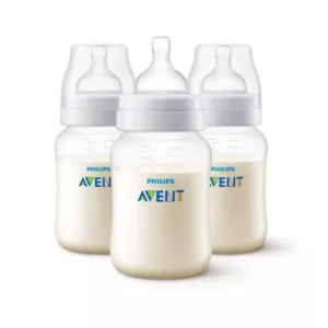Kit 3 Mamadeiras Anti-cólica 260ml - Avent