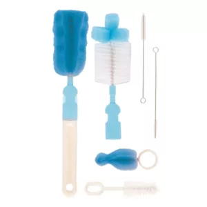 Kit Escova para Mamadeiras e Canudos Azul - Buba
