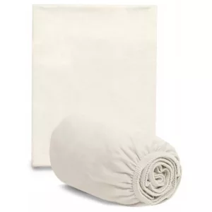 Kit Lençol com Elástico Berço + Fronha Algodão Bege - Hug