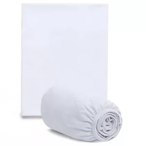 Kit Lençol com Elástico Berço + Fronha Algodão Branco - Hug