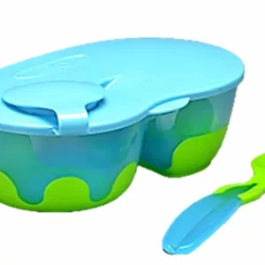 Kit Refeição com Divisória e Colher Azul - Buba