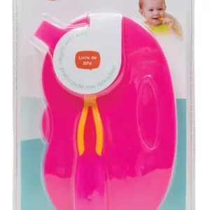 Kit Refeição com Divisória e Colher Rosa - Buba