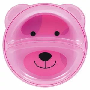 Prato Ursinho com Divisória Rosa - Buba
