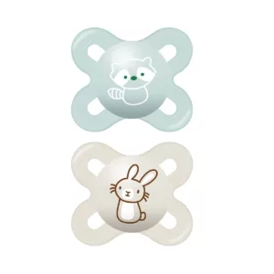 Kit Chupeta Start Neutra Cinza e Verde 0-2m - Mam