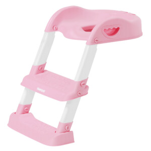 Redutor De Assento Sanitário com Escada Rosa - Pimpolho