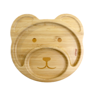Prato De Bambu Com Ventosa Urso - Clingo
