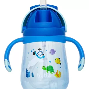 Copo com Alça removível 300 ml + Canudo em Silicone - Buba