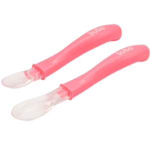 Conjunto de Colheres em Silicone Rosa - Buba