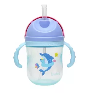 Copo Baleia Rosa com Alça Removível e Bico Silicone 12m+ - Buba