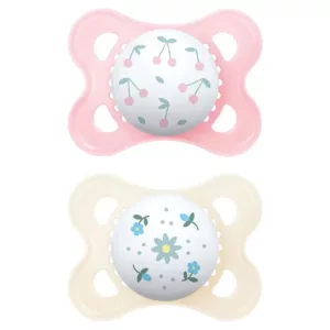 Kit Chupetas Original Rosa e Branco 0-6m - Mam
