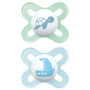 Kit Chupeta Original Start Azul e Verde 0-2M - Mam