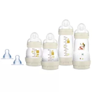 Kit 4 Mamadeiras Easy Start Anticólica Marfim Raposa e 2 Bicos Adicionais - Mam