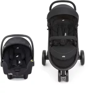 Carrinho TS Litetrax 3 Preto Coal + Bebê Conforto - Joie