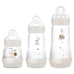 Kit Mamadeiras Easy Start Trio Neutra 0m+, 2m+, 4m+ de 130ml, 260ml e 320ml - Mam