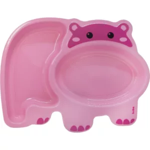 Pratinho Com Divisórias Hipopótamo Rosa - Buba