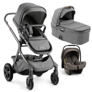 Carrinho + Moisés Demi Grow Cinza Threade + Bebe Conforto Pipa - Nuna