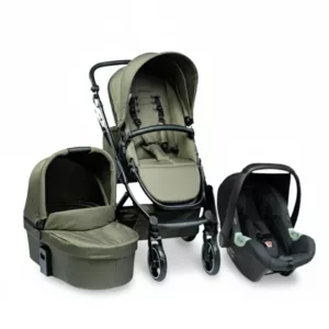Carrinho de Bebê Como 4 Linha Tradicional Olive + Moisés + Bebê Conforto +  Adaptador + Bolsa - Abc Design