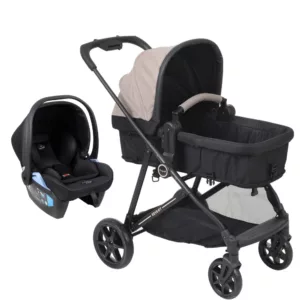 Carrinho Revert 22 Capuccino + Bebê Conforto Materna Lounge Preto  - Burigotto