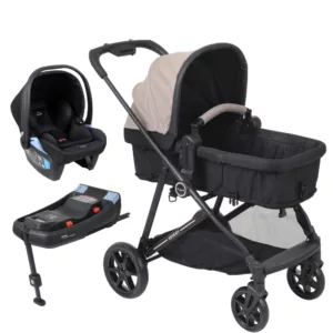 Carrinho Revert 22 Capuccino + Bebê Conforto Materna Lounge + Base Isofix - Burigotto