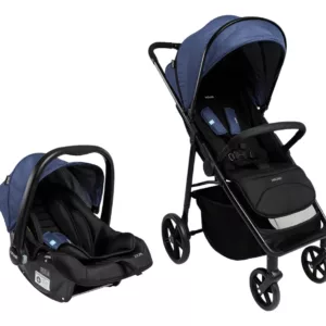Carrinho Travel System Magno Duo Azul Oceano + Bebê Conforto Zion  - Infanti