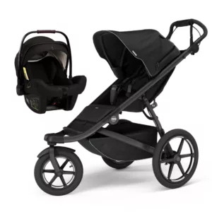 Carrinho Urban Glide 3 Black + Bebê Conforto Pipa Next Preto Riveted + Adaptador - Thule