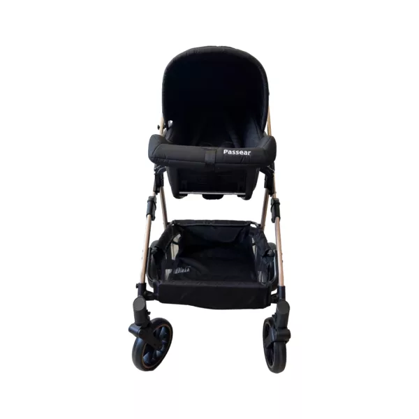Carrinho Move 3 em 1 Preto Golden + Bebê Conforto Nina Preto +