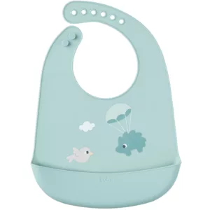 Babador Em Silicone Com Pega-Migalhas Cloudy Verde - Buba