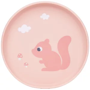 Pratinho em Silicone Com Ventosa Cloudy Rosa - Buba