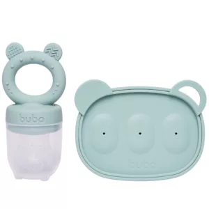 Kit Porta-Frutinhas e Forminha Em Silicone Verde - Buba
