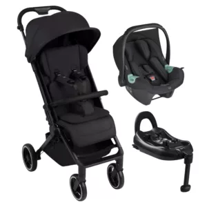 Carrinho Ping 3 Trekking Coal + Bebê Conforto Tulip + Base Isofix - Abc Design