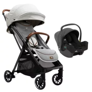Carrinho de Bebê Parcel Signature Oyster + Bebê Conforto I-Snug Preto Chale  - Joie