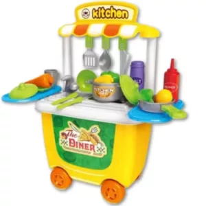 Kit Restaurante Mini Chef Faz de Conta 2 em 1 com Rodinhas - Baby Style