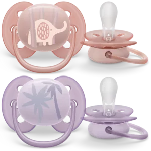 Chupeta Ultra Soft Dupla Rosa/Roxo 0-6m - Avent