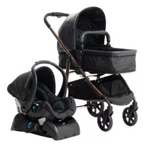 Carrinho Extreme Must TS Preto + Bebê Conforto Cocoon + Base - Galzerano