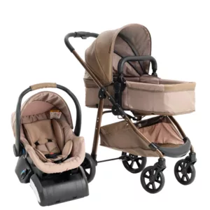 Carrinho Extreme Must TS Toffee + Bebê Conforto Cocoon + Base - Galzerano
