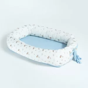 Ninho e Redutor De Berço Estampado Sweet Dreams Azul Místico - Hug
