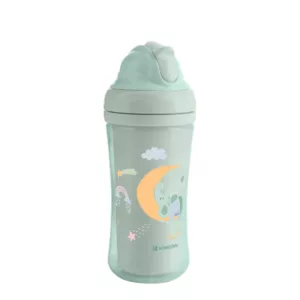 Copo Com Canudo De Silicone e Parede Dupla 220ml Moony Me Mint - Kikka Boo