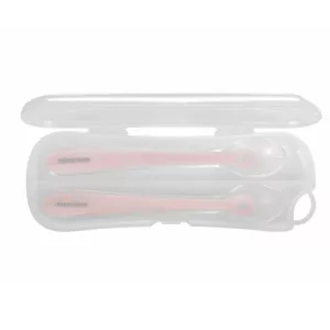 2 Colheres De Silicone Com Caixa Pink - Kikka Boo