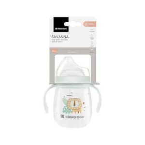 Copo Com Bico De Silicone Spout Savanna 240ml Mint - Kikka Boo