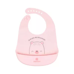 Babador De Silicone Bear With Me Pink - Kikka Boo