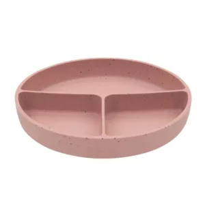 Prato Com Divisória e Sucção Silicone Platinum Blush - Kikka Boo