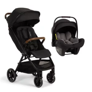 Carrinho TRVL LX Preto Caviar + Bebê Conforto Pipa Next Preto Caviar - Nuna