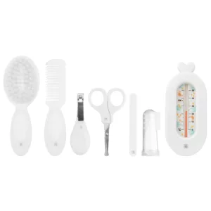 Kit Cuidados Para o Bebê 7 Peças Com Termômetro Branco – Pimpolho